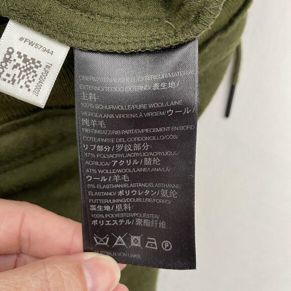 Y-3 Yohji Yamamoto Pants Mens Large Green Wool Snap Button Joggers FW57944 - Picture 10 of 12